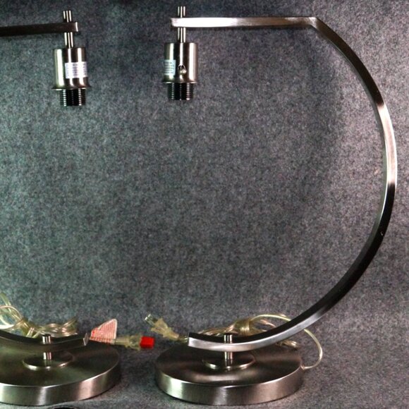 2X Adesso Table Lamp – Brushed Steel Modern Desk Light | Fixed Arm, Sleek Design - Picture 2 of 4